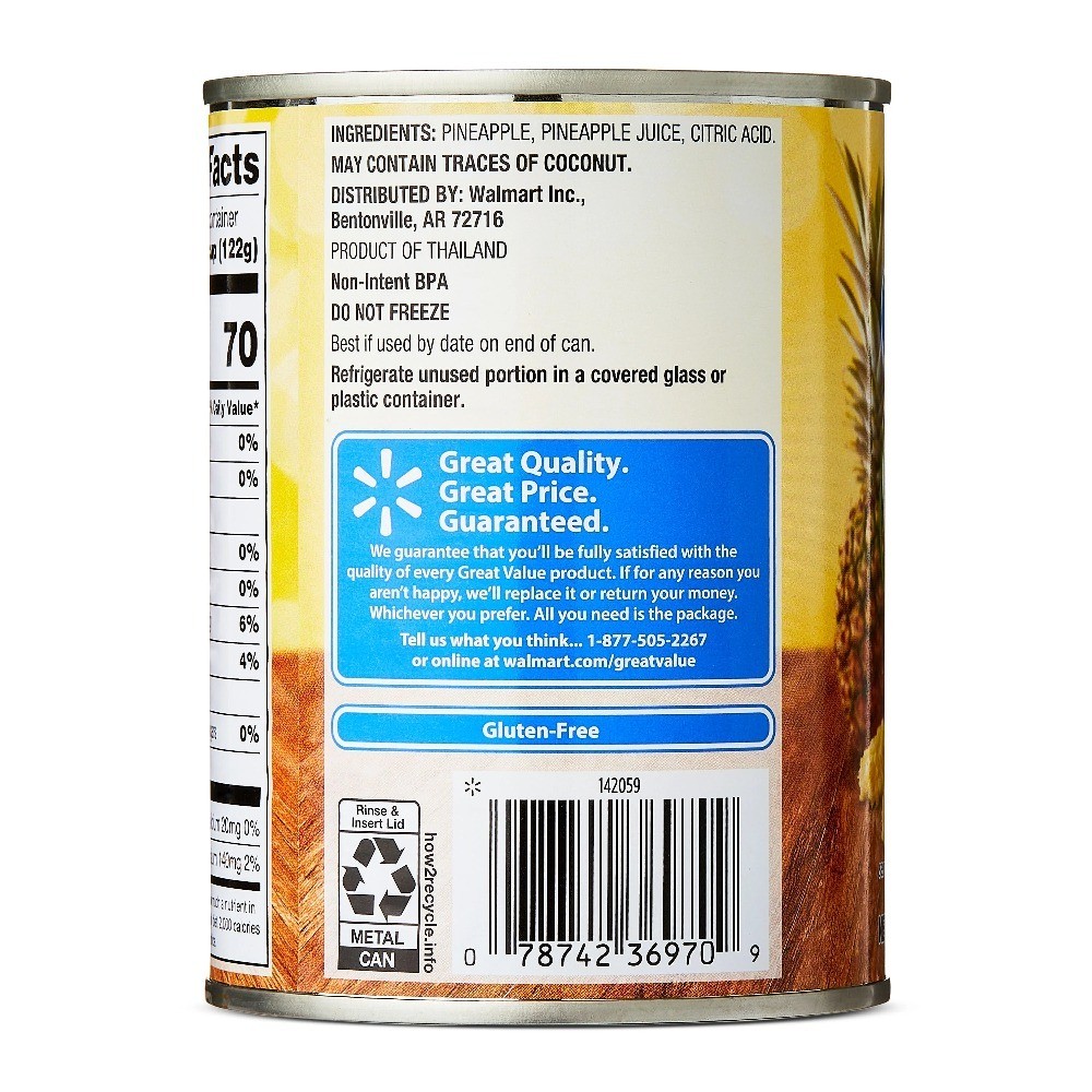 Canned Crushed Pineapple 20 oz Pack of 8