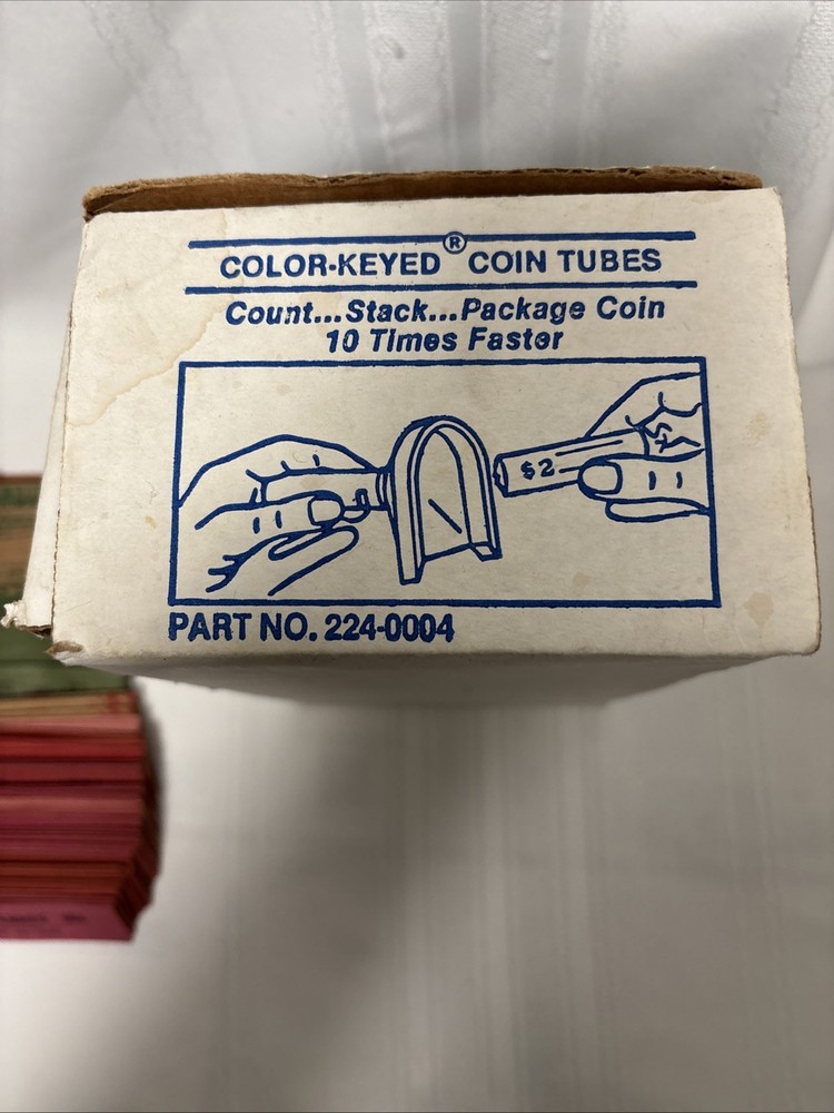4Pc Coin Counters & Coin Sorters Tubes Bundle 260 Color-Coded Assorted Wrappers