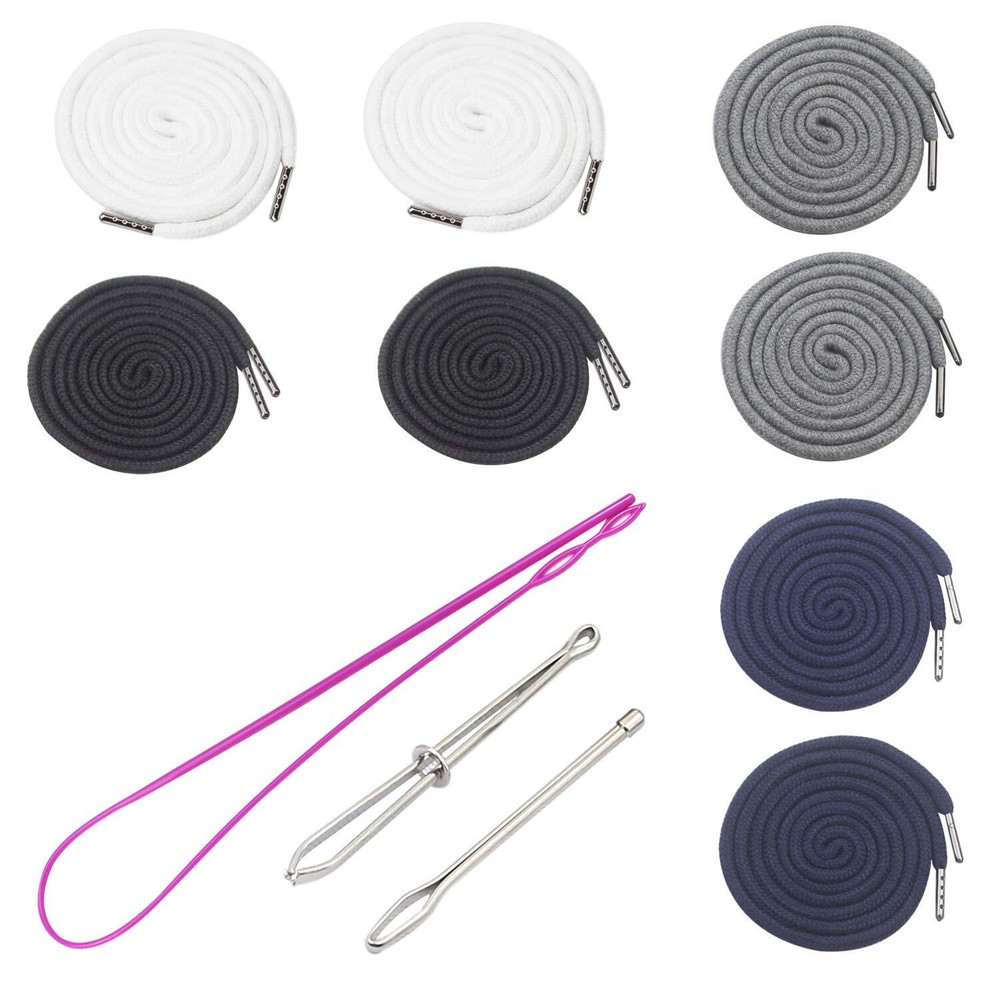 8 PCS Drawstring Cords Replacement Drawstrings & Easy Threaders for Pants,Coats