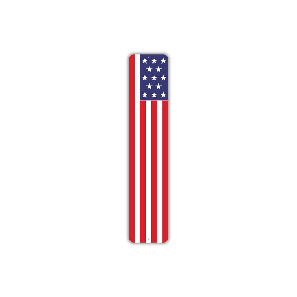 American Flag Metal Sign