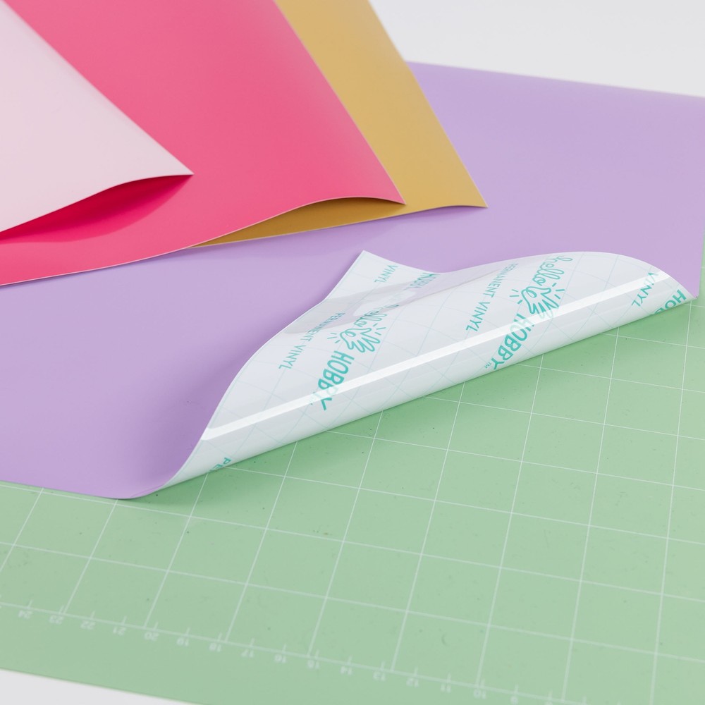Hello Hobby 12" x 12" Multi-Pack Permanent Craft Vinyl Sheets (12 Count)