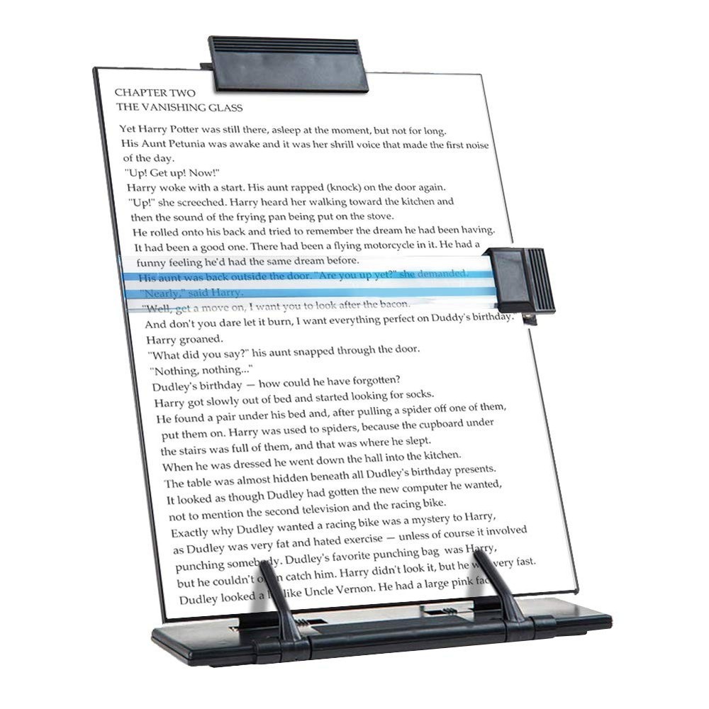 Desktop Document Holder 7 Adjustable Angles Black Metal Paper Stand Reading