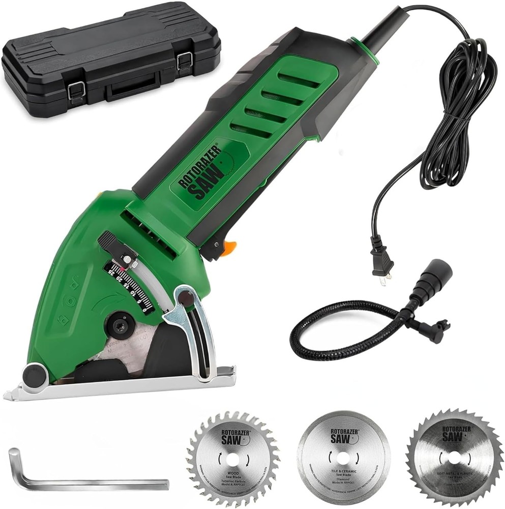 Compact Circular Saw Set for DIY Projects - Cut Drywall, Tile, Grout, Metal