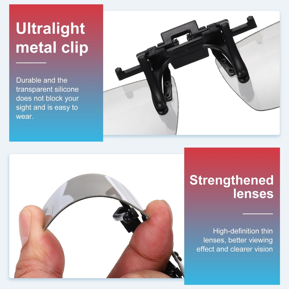 2 Pcs Polarized Clip-on 3D Glasses, Passive Circular 3D Viewing Glasses Frames
