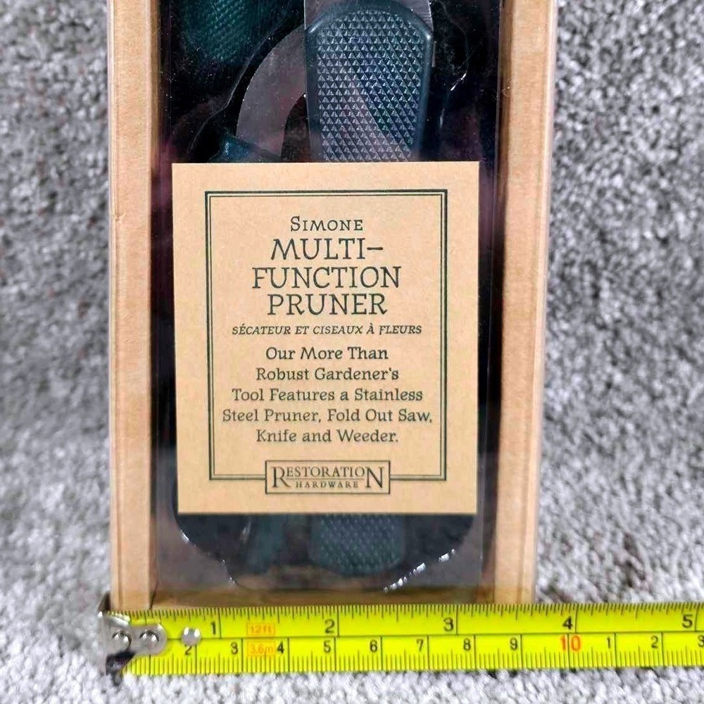 Restoration Hardware Simone Multi Function Pruner Garden Tool Fold Cut Saw Knife