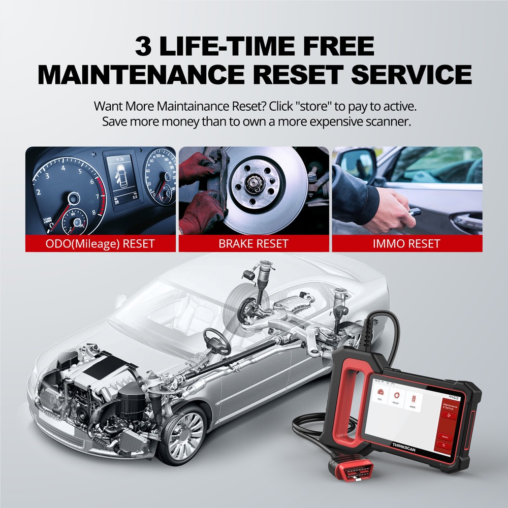 Thinkscan PLUS OBD2 Scanner Diagnostic Scan Tool ABS SRS BCM Transmission Engine