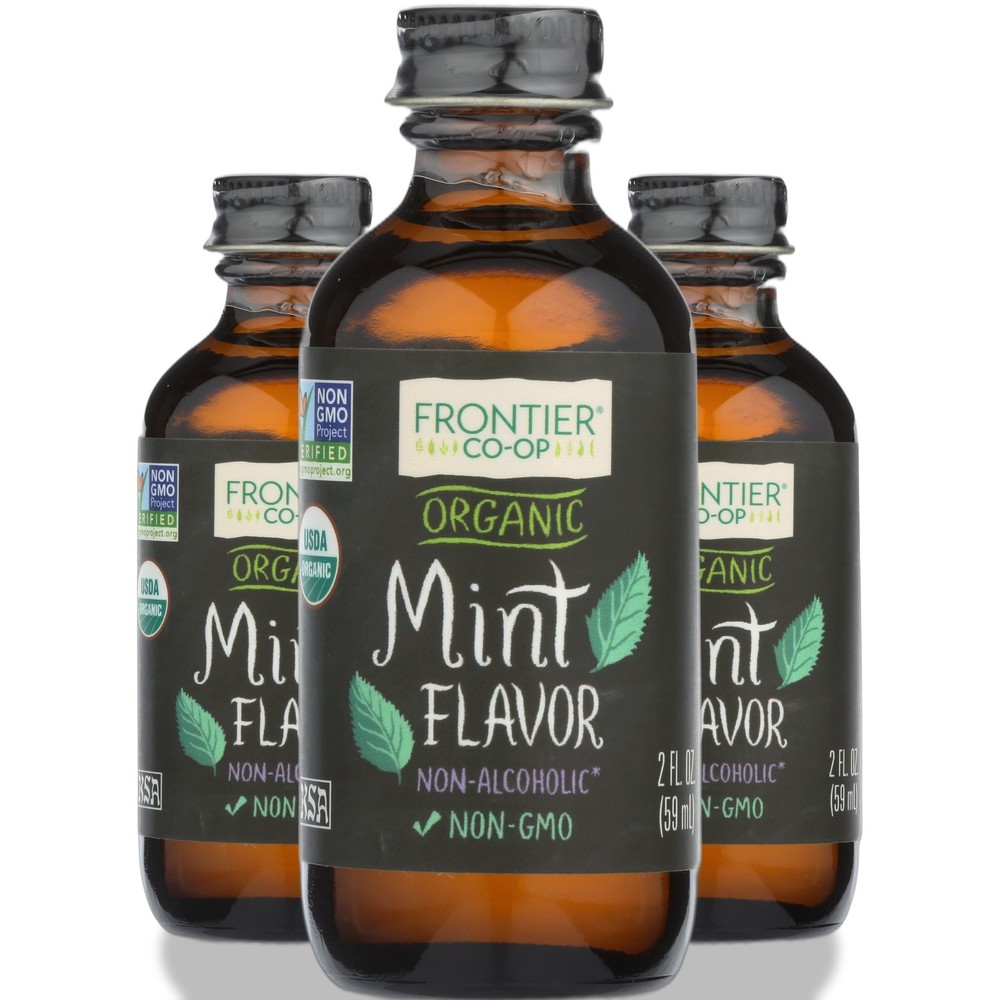 Frontier Organic Mint Flavor 2 Oz Non Alcoholic 3 Pack