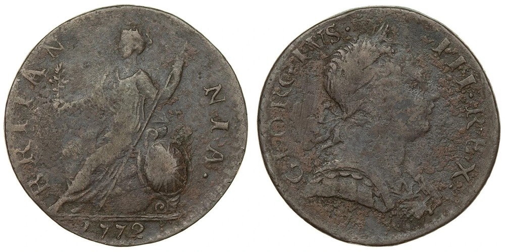 Great Britain - 1/2 Penny 1772 - George III