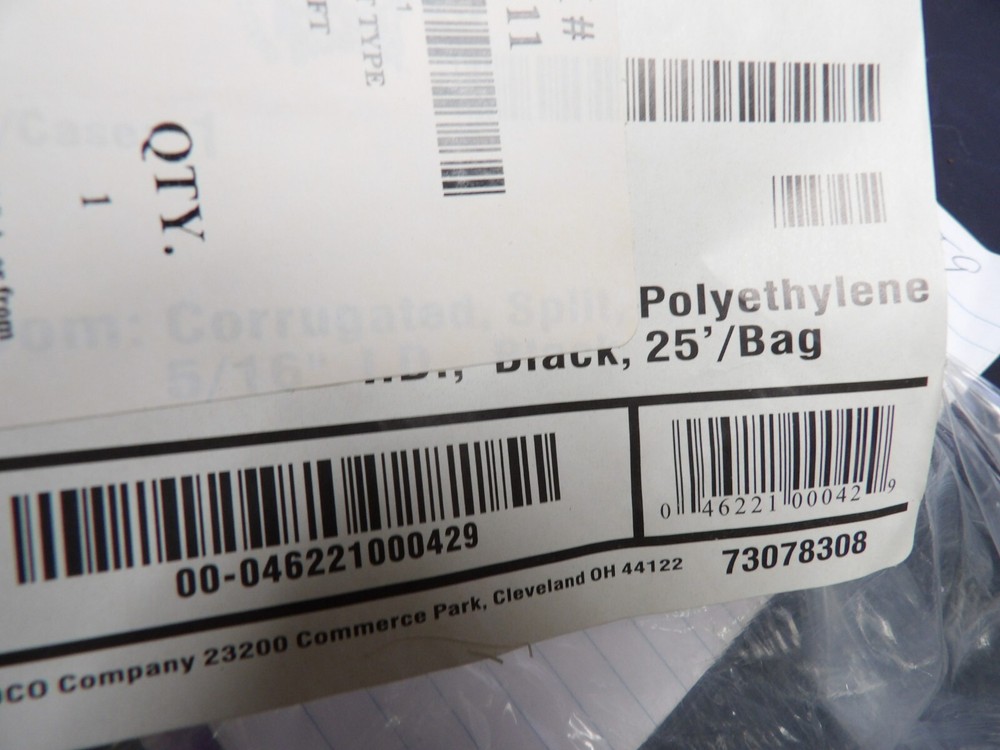 CORRUGATED LOOM TUBING SPLIT TYPE 5/16'' X 25FT POLYETHYLENE(C)