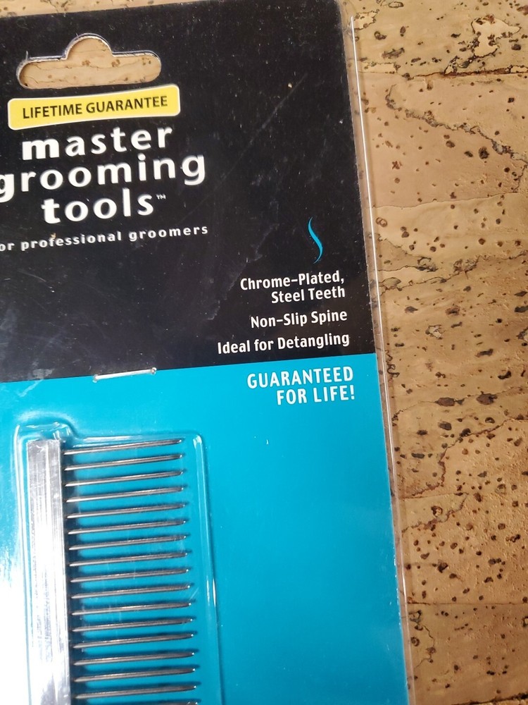 Master Grooming Tools 7 1/2" FINE COARSE Greyhound COMB Pet Grooming Chrome