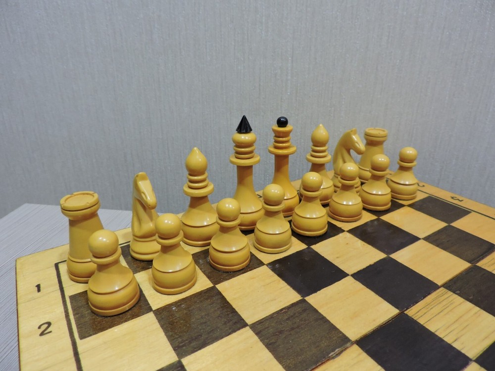 Rare Bakelite Vintage Chess Set Soviet USSR