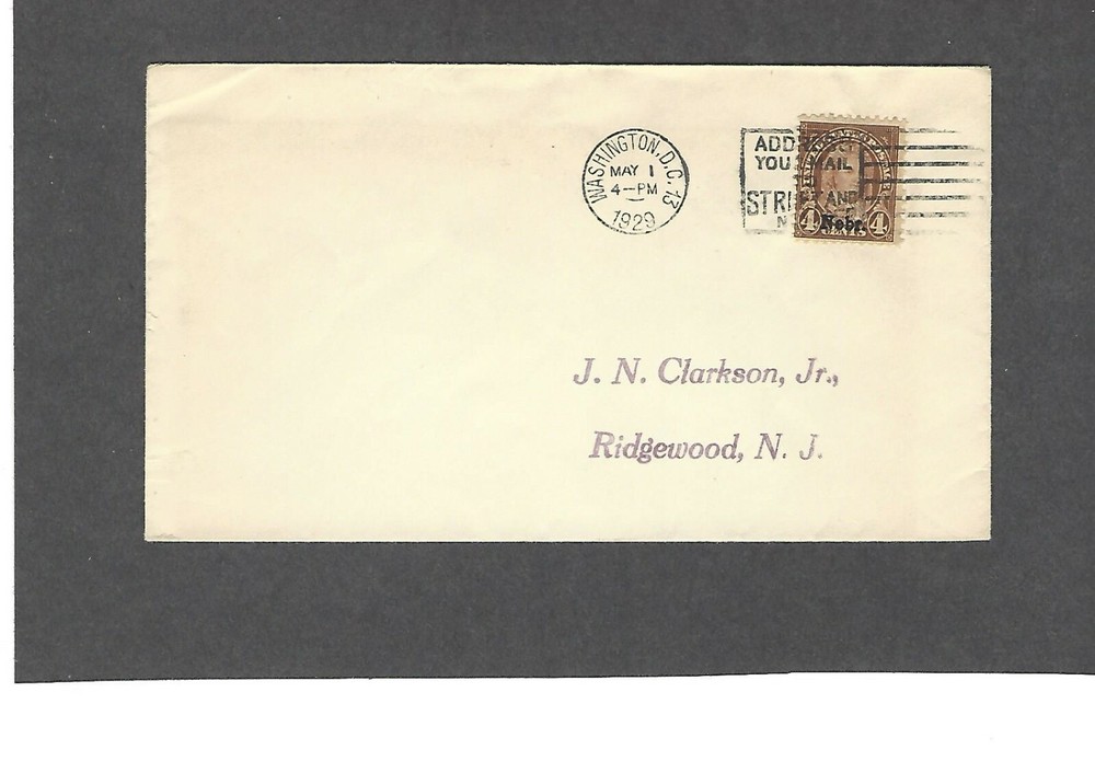#673 4c NEBRASKA OVERPRINT FDC WASHINGTON,DC MAY 1-1929