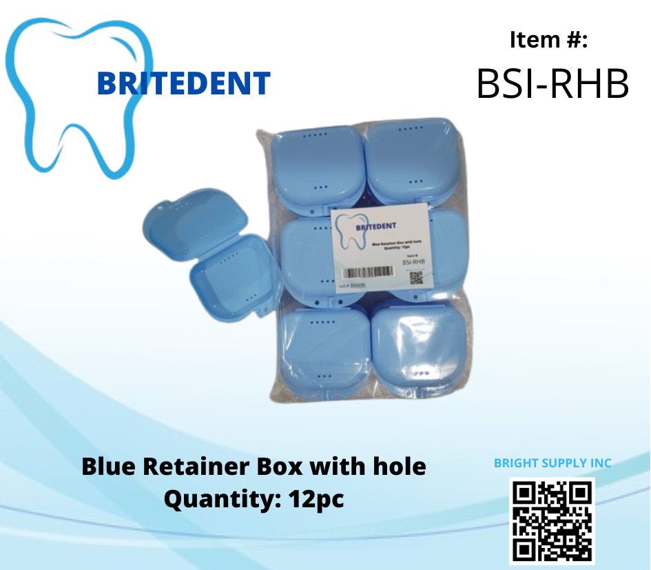 Blue Retainer Box  Storage Case Mouthguard Teeth box (12 pcs)