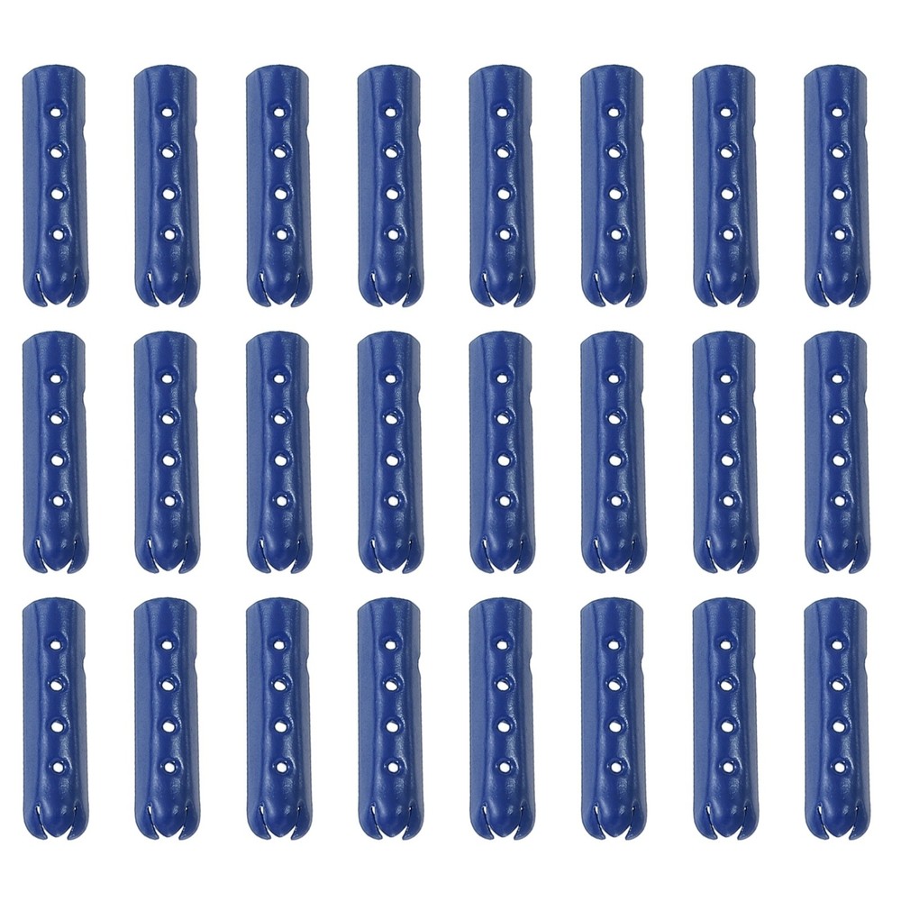 24Pcs 23mm Open Mouth Shoelace Tips Caps, Blue