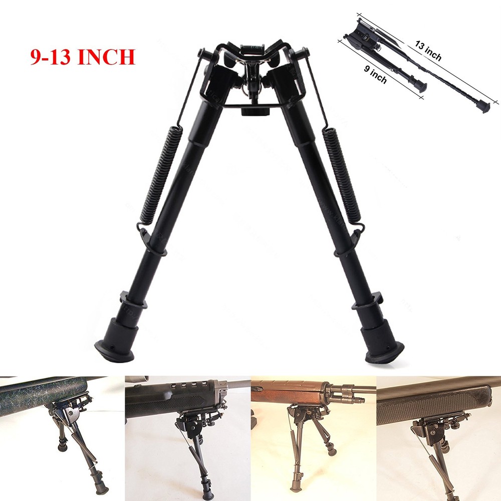 Rifle Bipod 9-13'' Adjustable W/ Sling Stud Swivel Tilt Mount Spring Return Legs