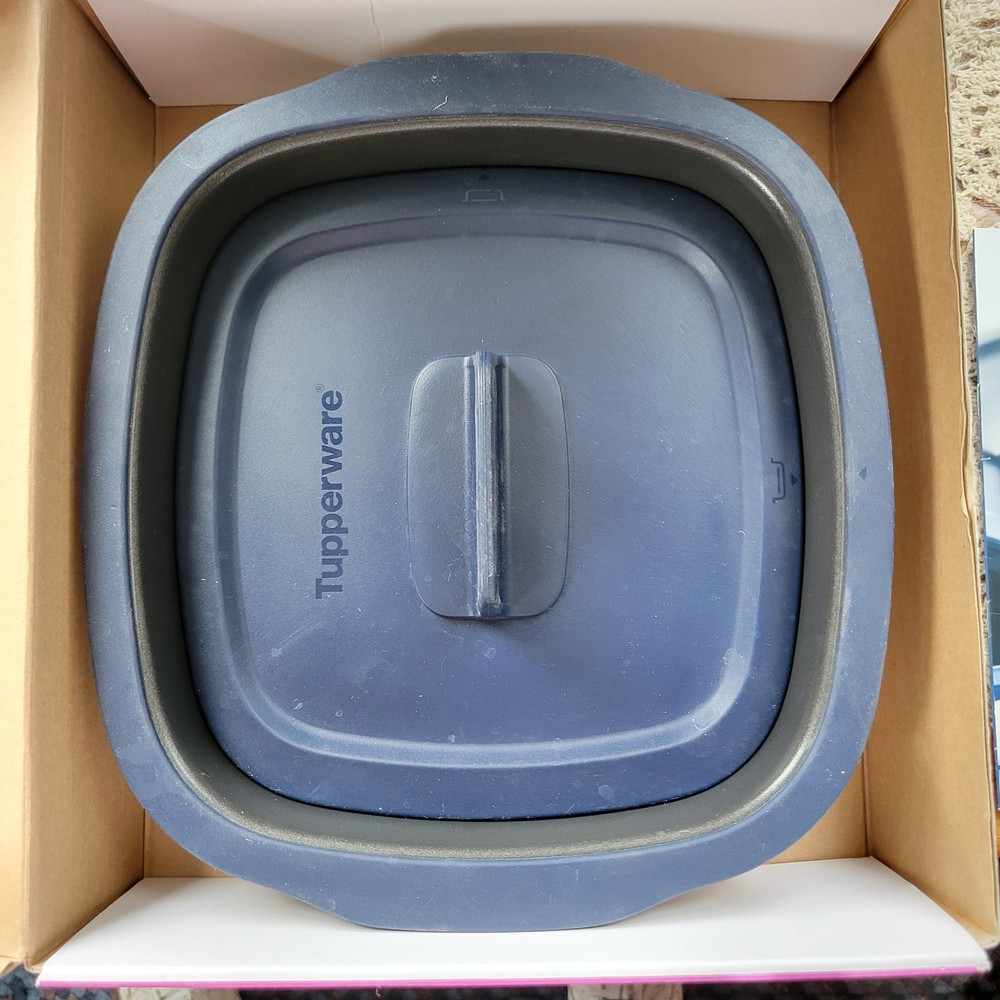 Tupperware Micropro Grill Non-Stick Blue Book Box Microwave Griller sear crisp