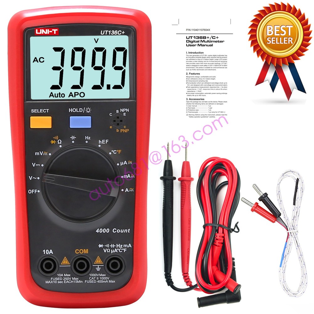 UNI-T UT136C+ Multimeter Digital multimeter tester AC DC Voltmeter Ammeter