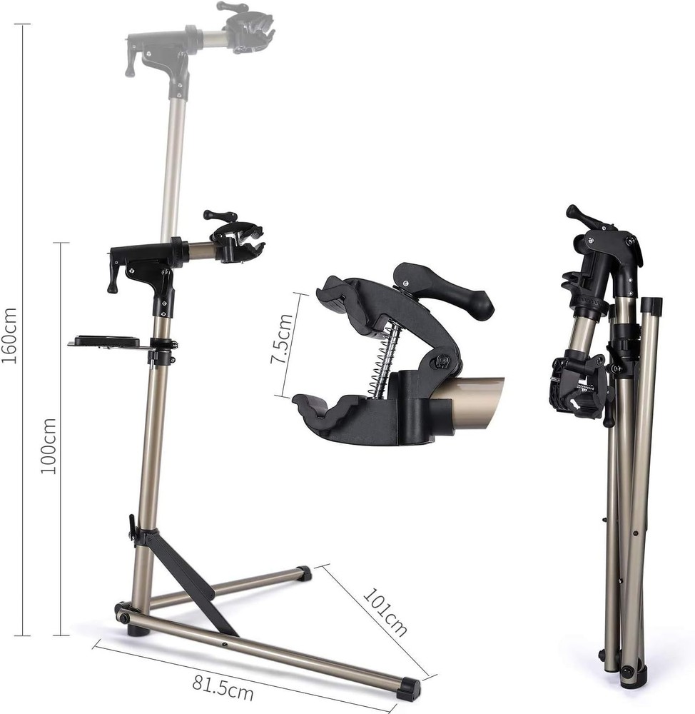 Super Steady Triangle-Based Bike Workstand - Adjustable Height & Rotatable Clamp