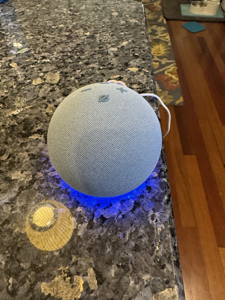 Amazon Echo Dot 4th Gen B7W64E Blue Bluetooth Smart Speaker With Alexa Used