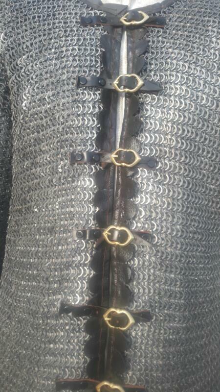 flat rivited with warser shirt chainmail half sleeve oiled