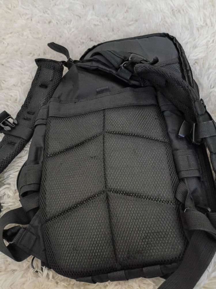 Black Canvas Tactical Backpack Medium Size