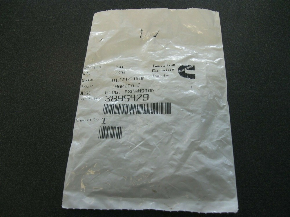 CUMMINS EXPANSION PLUG PART NUMBER 3895479  JA44