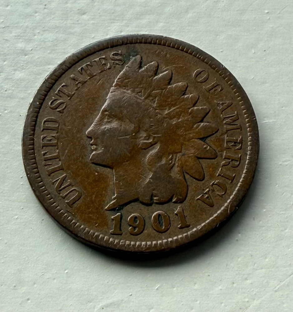 1901 Indian Head Cent ~ (VG) Very Good