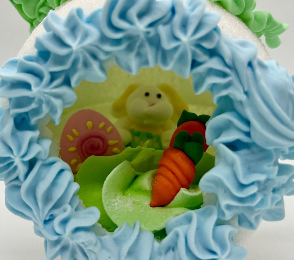 Easter Sugar Egg Blue Trim