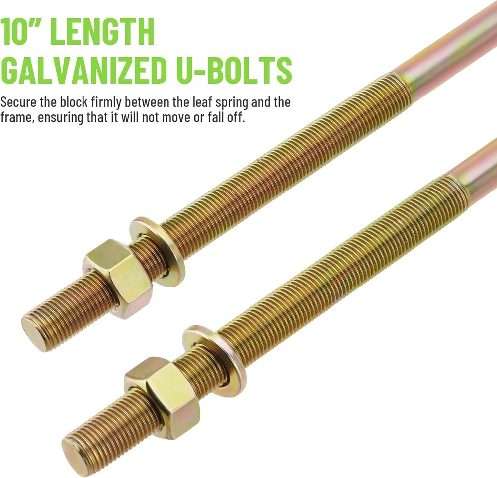 3"Aluminum Drop with U-Bolts & Hardware Leaf Spring Lowering Block Kit Universal