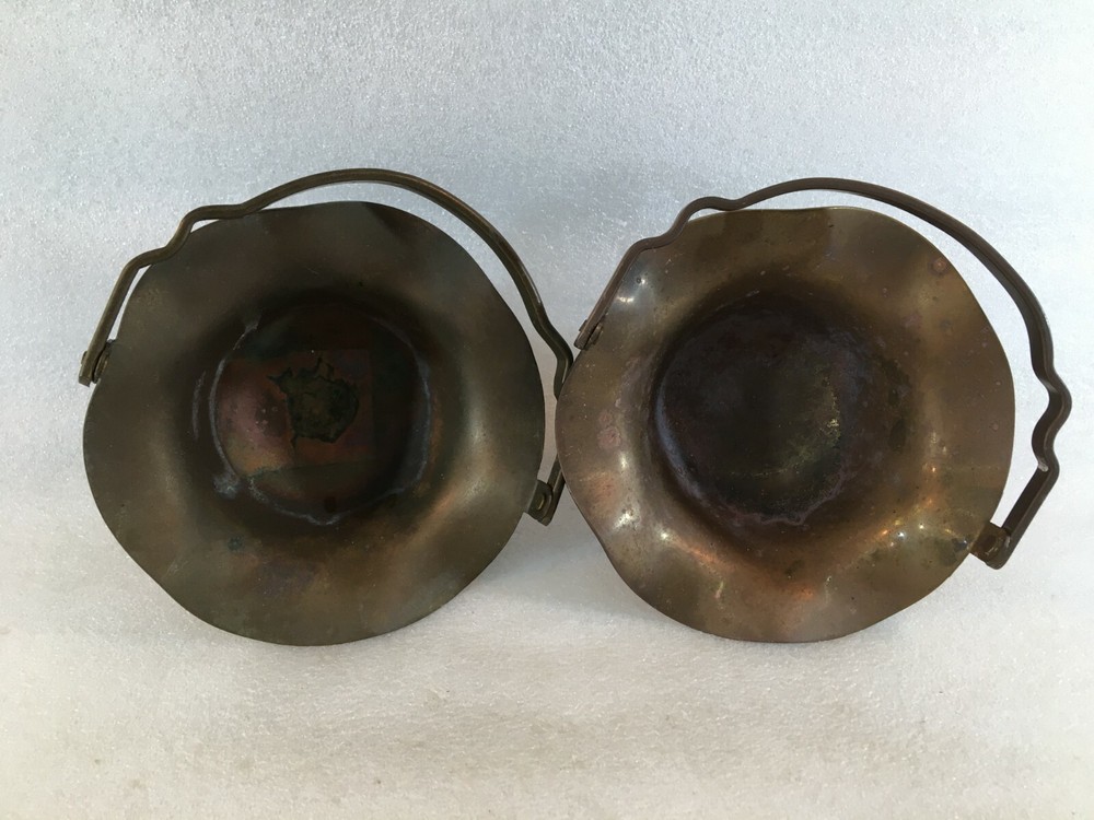 2 Small Brass Baskets w/Handle