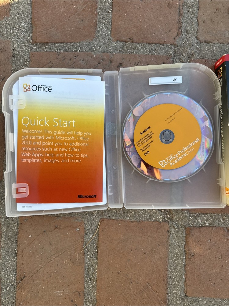 Microsoft Office Professional Academic 2010 W Product Key Code No Single Scratch