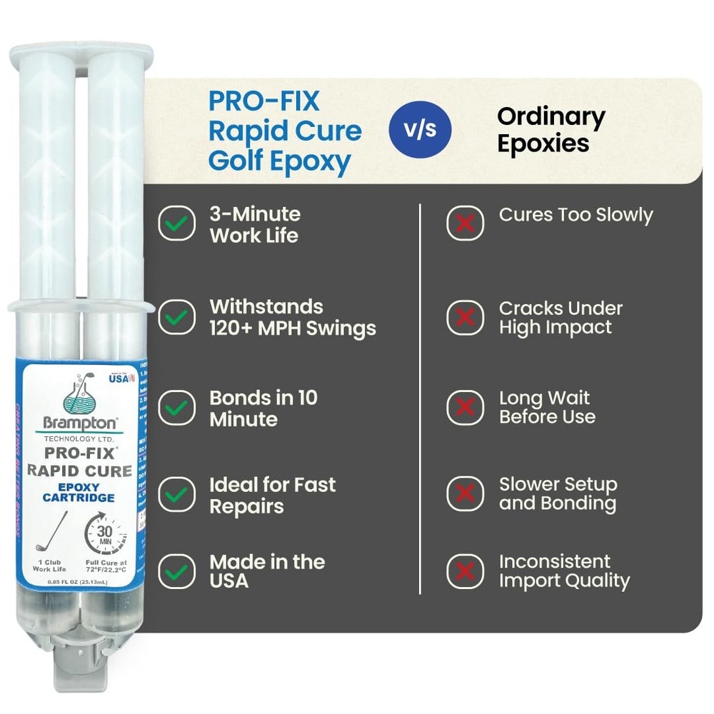 Brampton PRO-FIX Rapid Cure Golf Epoxy - Single 0.85 Ounce,