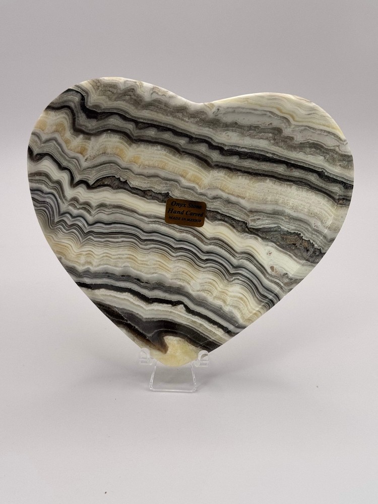 Mexican Onyx Heart Crystal Dish - Stone Dish