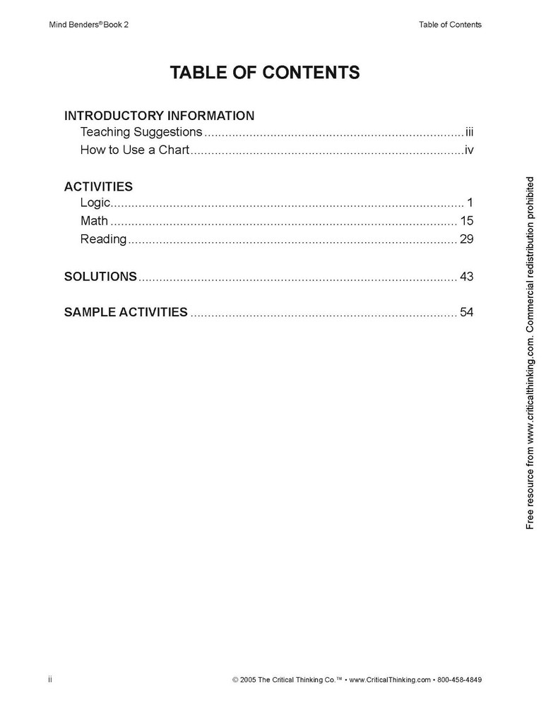 Mind Benders Level 2 Workbook, Deductive Thinking Skills Puzzles (Grades 1-2)