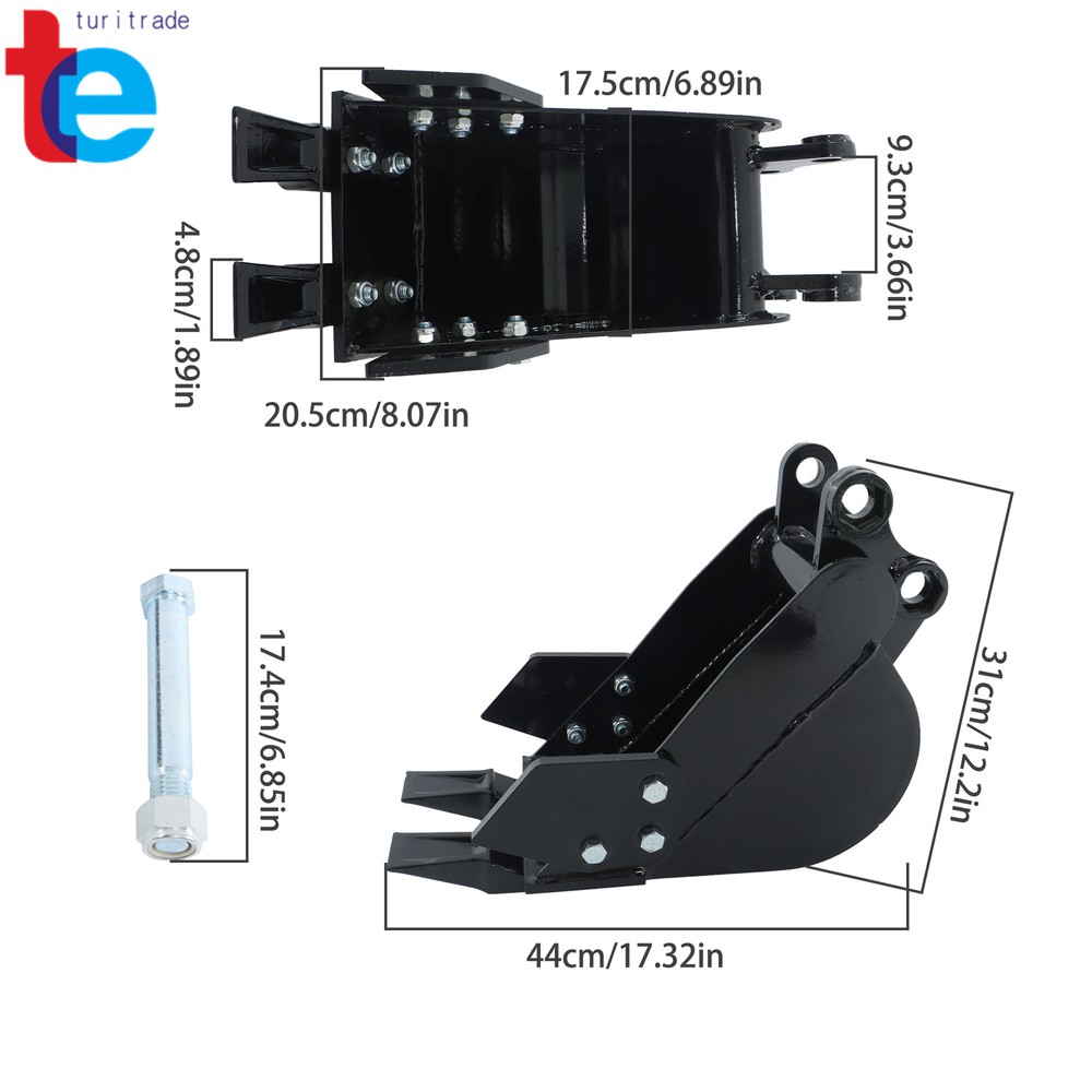 200mm Narrow Bucket Attachment For Mini Excavators Small Digger Accessory