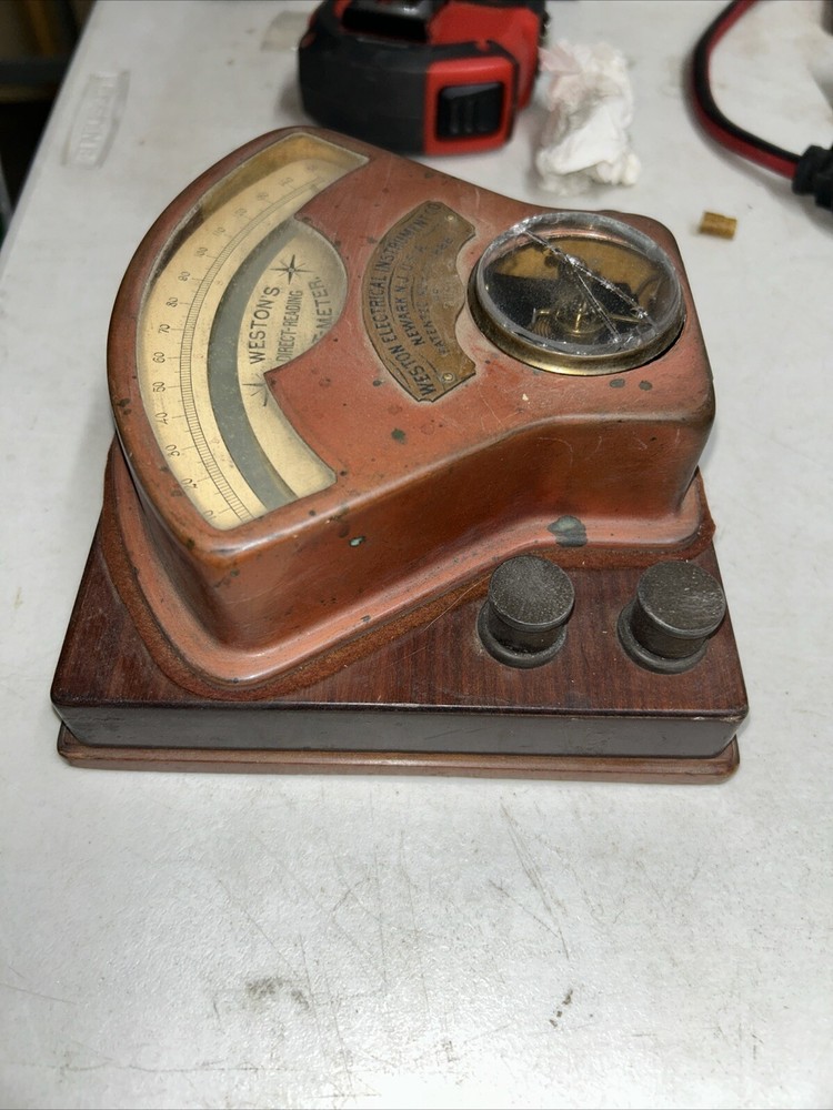 Vintage Weston's Direct Reading Volt-Meter Voltmeter Untested