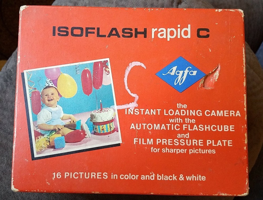 Vintage AGFA ISOFLASH rapid C  German  Camera with Original Box