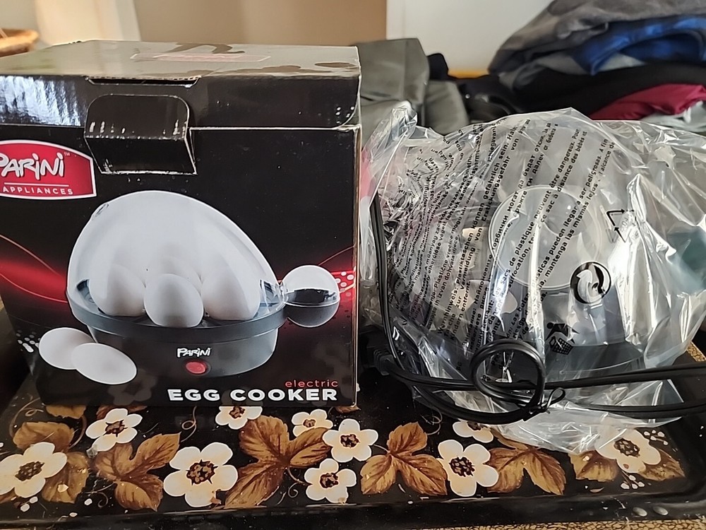 Parini Egg Cooker - Electric, Black, 7-Egg Capacity New Opened Box