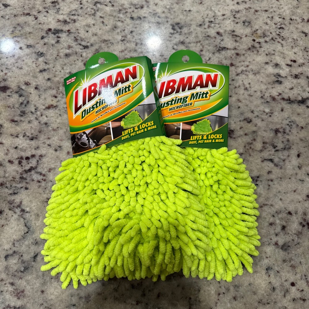 New 2-pack lot Libman Microfiber Dusting Cleaning Mitt 00176