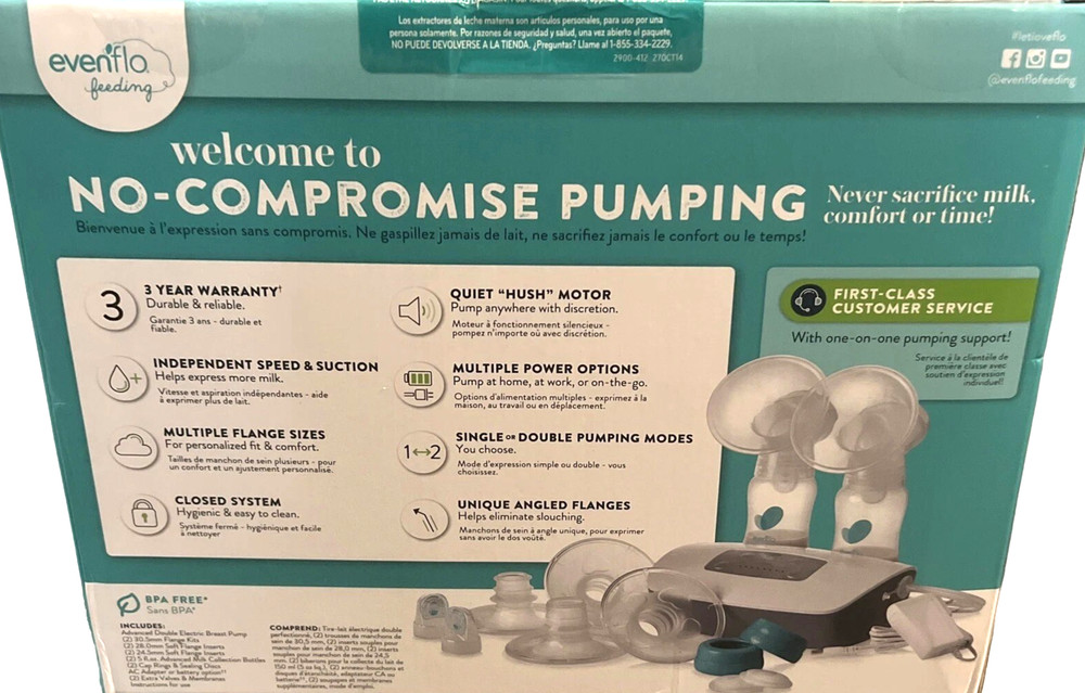 Evenflo Feeding Advanced Double Electric Breast Pump Model NEW IN BOX COMPLETE