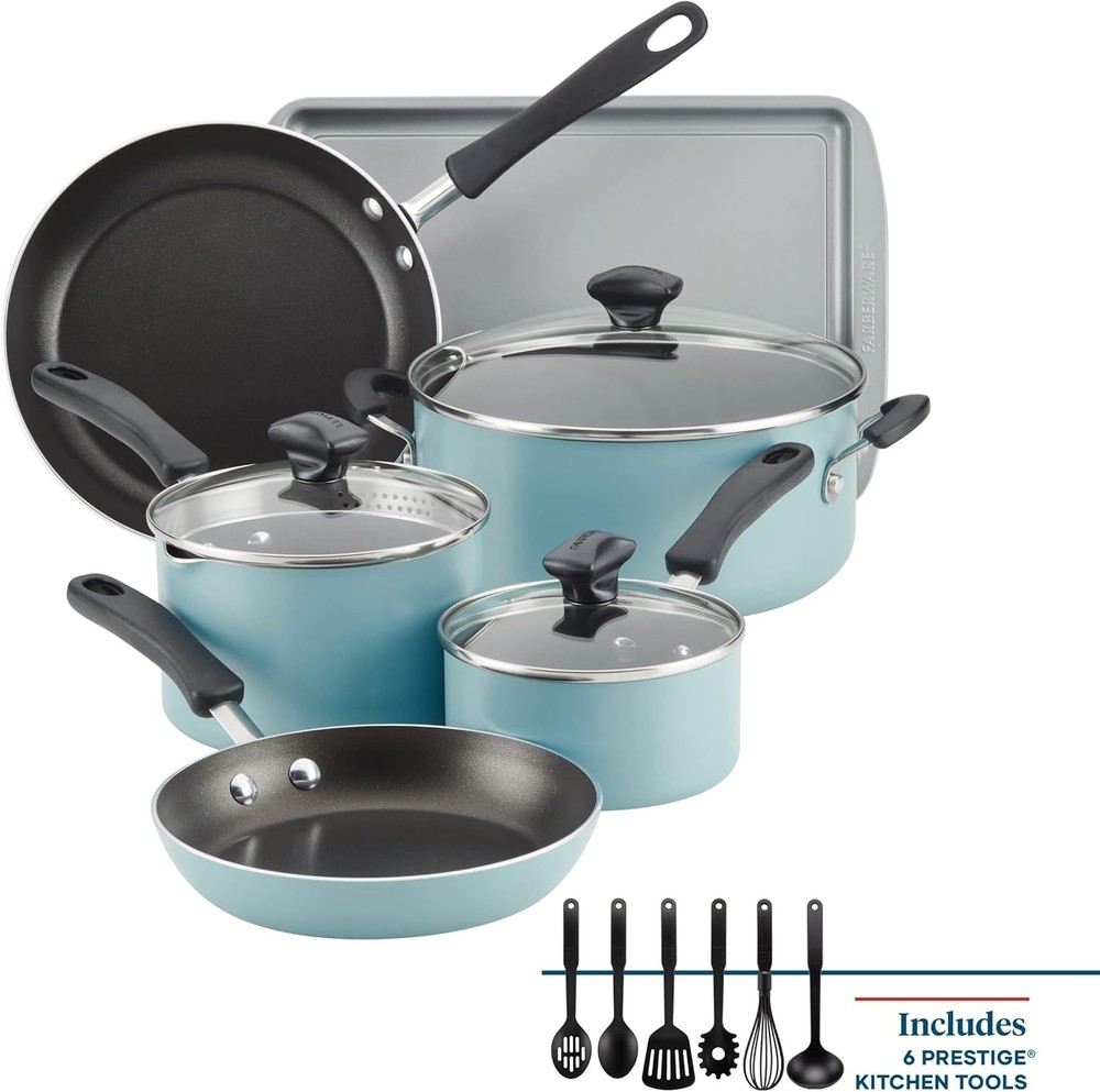 Farberware Cookstart DiamondMax Nonstick Cookware/Pots and Pans Set, Dishwasher