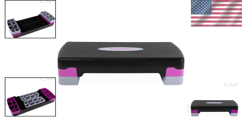 Compact Aerobic Step Platform - Adjustable 4" & 6" Height for Effective Workouts