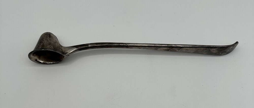 9.5” Mid Century Heavy Silver Plate Candle Snuffer Unmarked