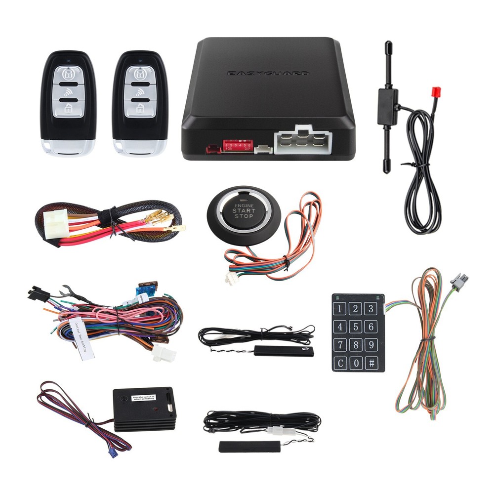 EASYGUARD keyless entry system start stop push button switch remote engine start