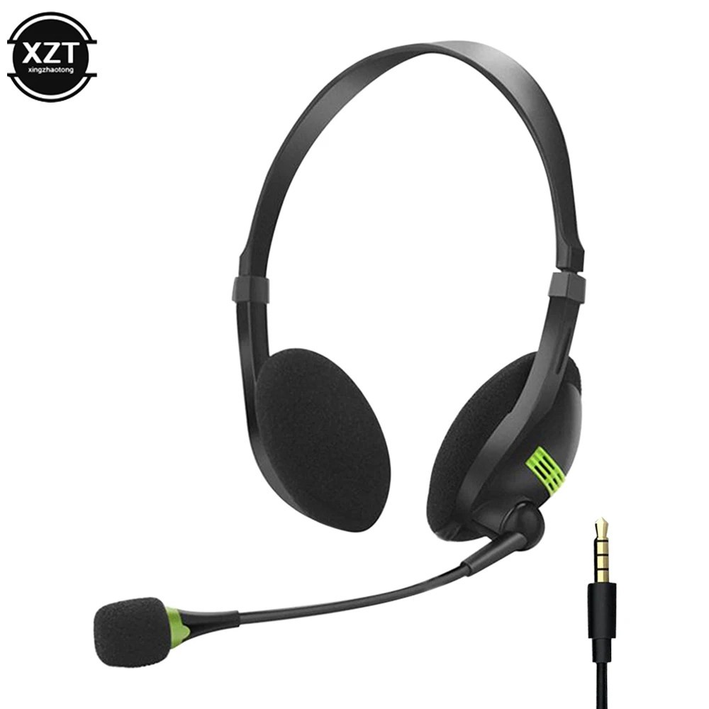 USB Headset Headphone With Microphone Noise Cancelling For PC Computer Call Chat