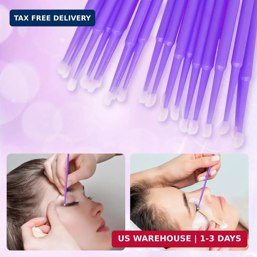 300 Count Disposable Micro Applicator Brush for Eyelash Extension, Micro Swabs M