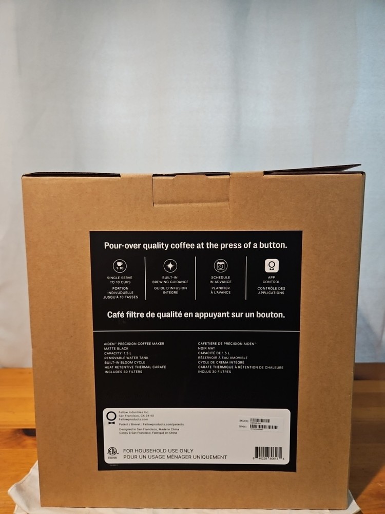 Fellow Aiden Precision Coffee Maker Programmable Brewer with Temperature Control