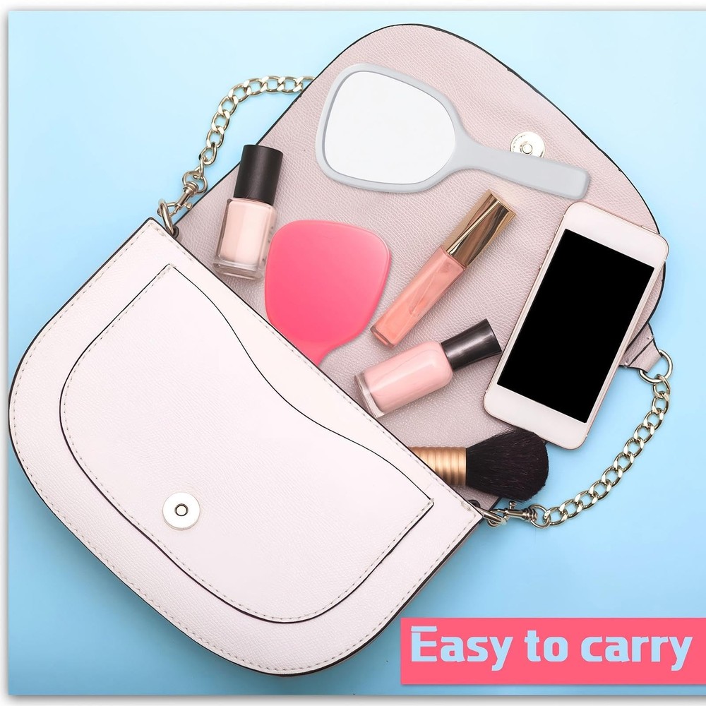 50 Pcs Handheld Mirror Bulk Small Hand Mirrors with Handle Plastic Portable D...