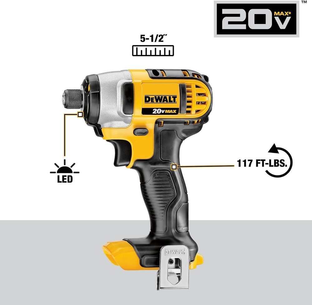 20V MAX Cordless Drill and Impact Driver, Power Tool Combo Kit , Includes 2 Batt