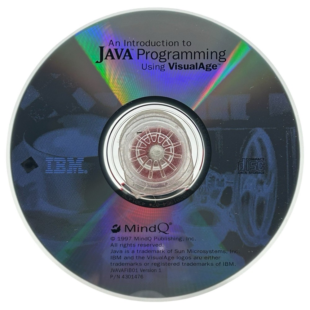 An Introduction to Java Programming Using VisualAge Disc IBM MindQ Vintage 1997